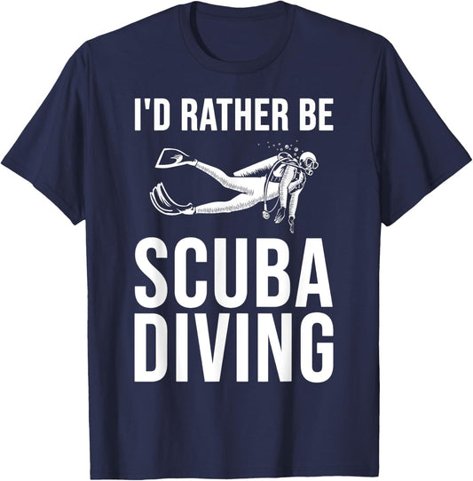 Cool Scuba Diving Women Snorkeler Beach Scuba Diver T-Shirt - T-Shirt | Navy