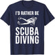 Cool Scuba Diving Women Snorkeler Beach Scuba Diver T-Shirt - T-Shirt | Navy