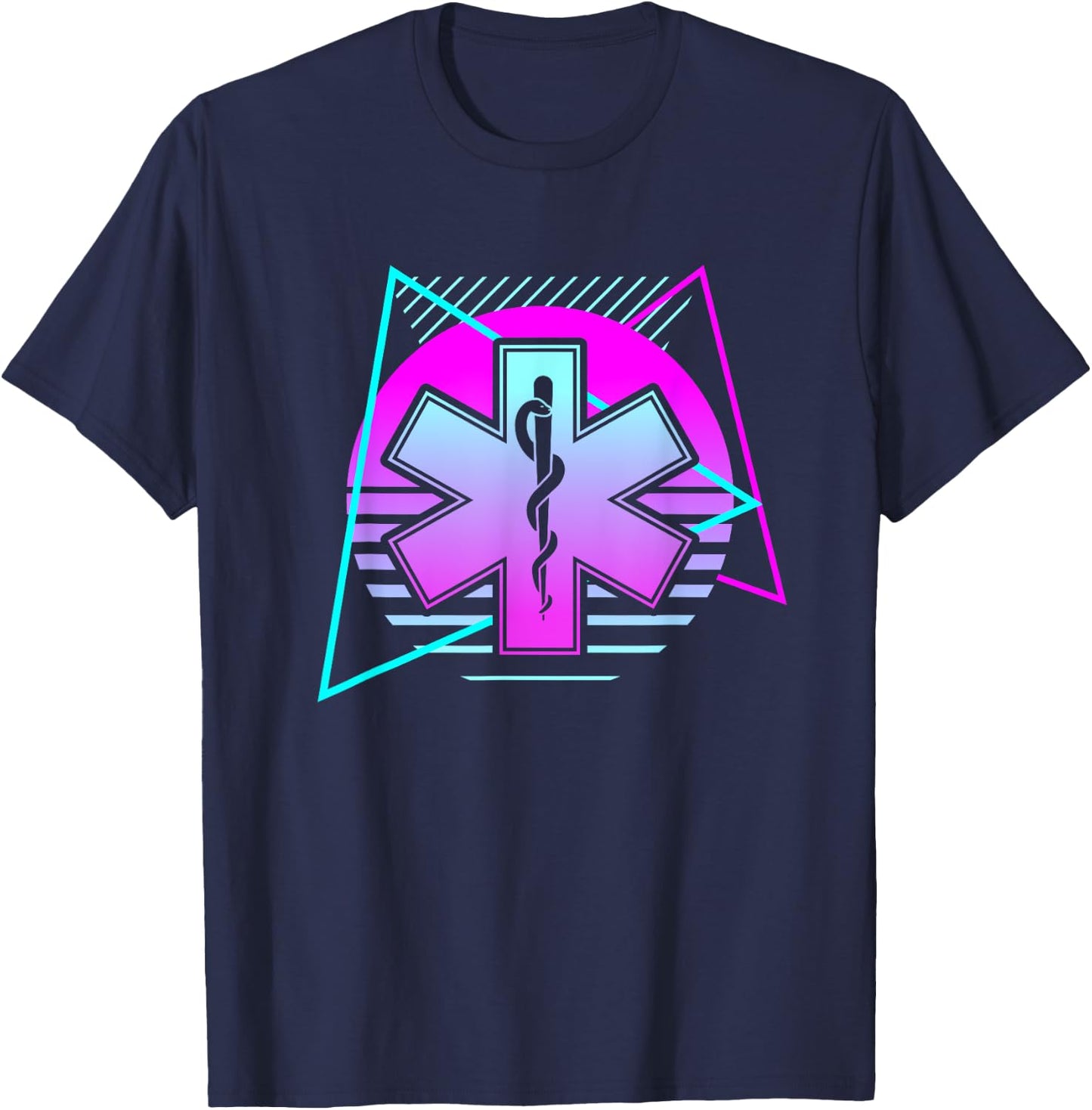 Retro Paramedic Medical Emergency Ems T-Shirt - T-Shirt | Navy