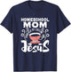 Homeschool Mom Powered By Caffeine And Jesus - Homeschooling T-Shirt - T-Shirt | Navy