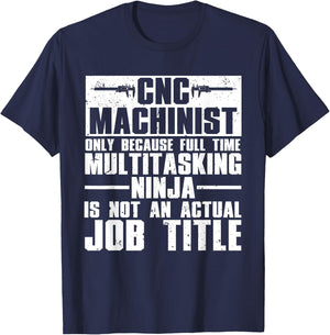 Funny CNC Machinist Art Women CNC Machine Operators T-Shirt - T-Shirt | Navy