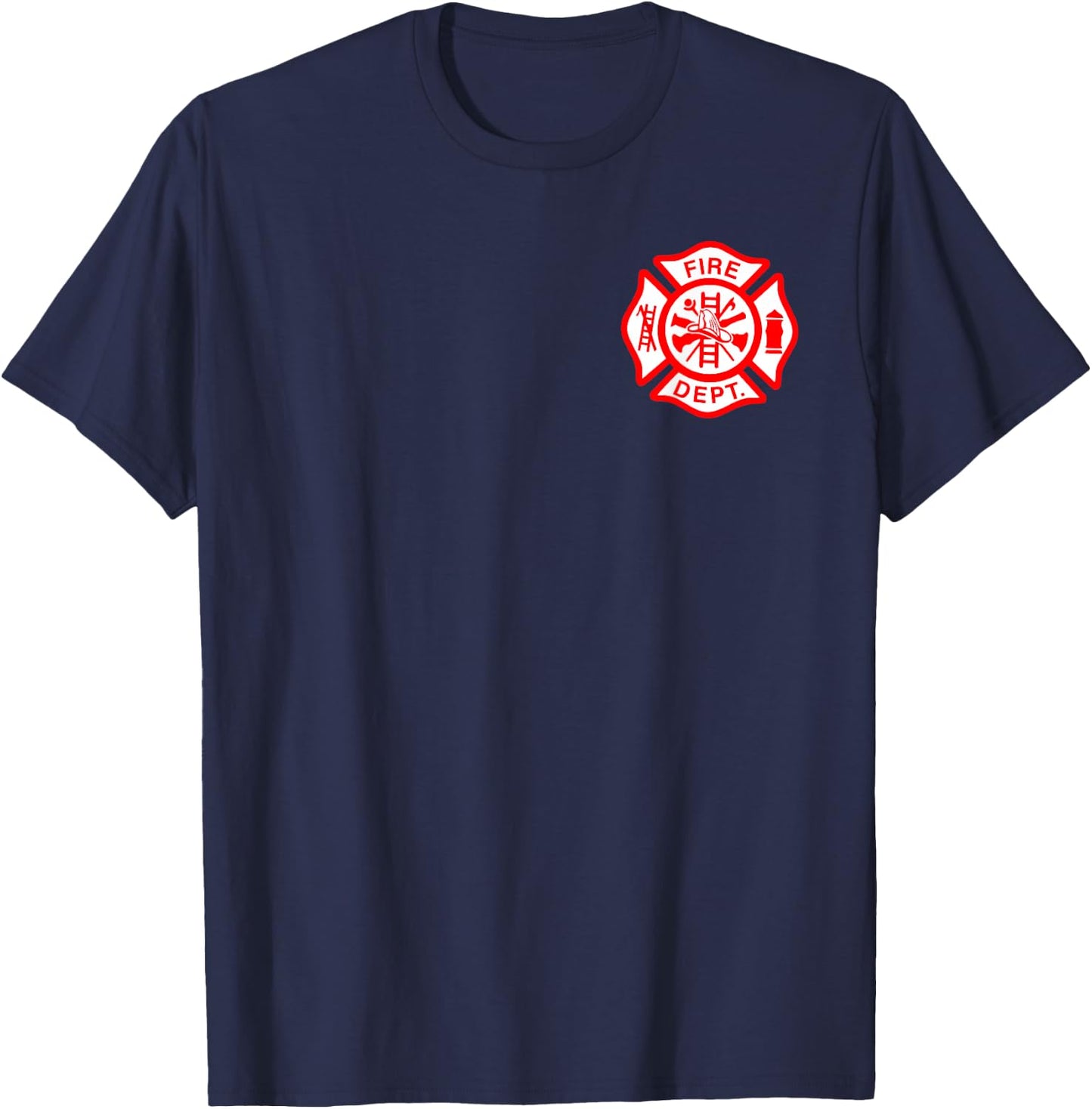 Fire Department Logo Uniform Fireman Symbol Firefighter Gear T-Shirt - T-Shirt | Navy