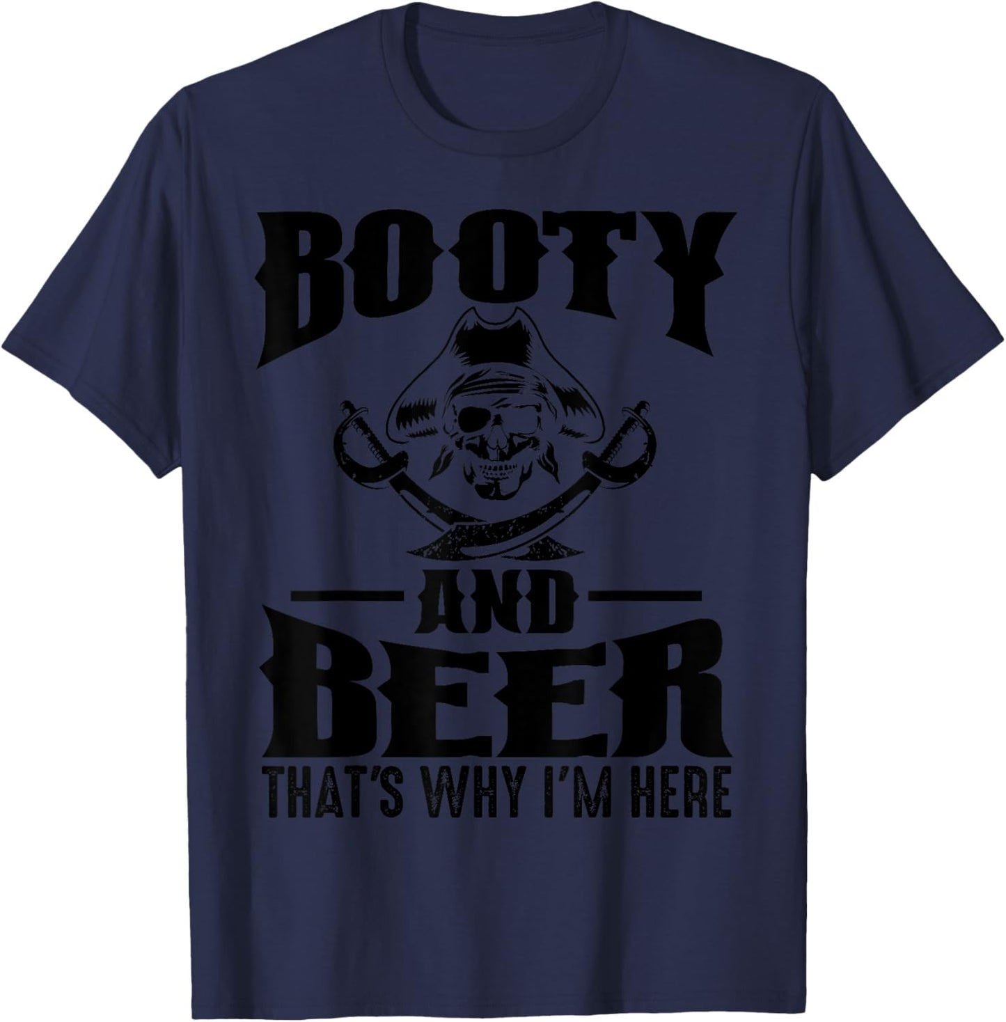 Funny Gasparilla Pirate Gift Women Cool Pirate Booty T-Shirt - T-Shirt | Navy