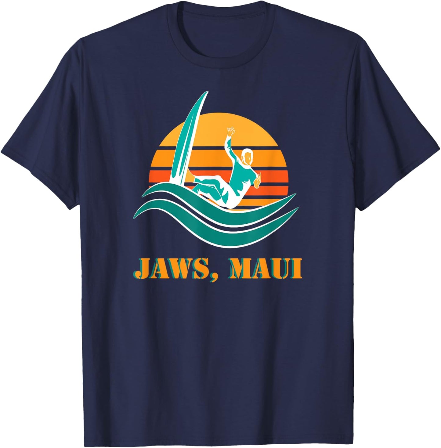 Jaws Maui Surf Peahi North Shore of Maui T Gifts T-Shirt - T-Shirt | Navy