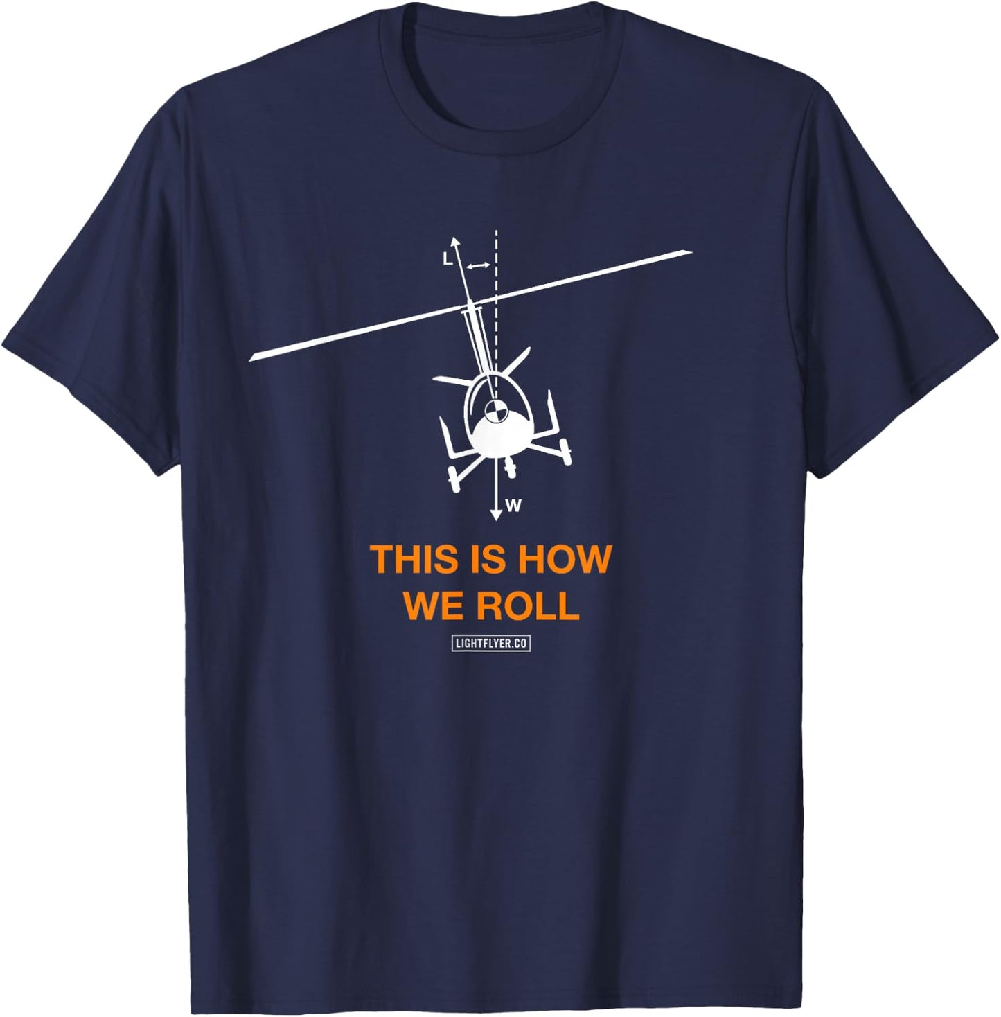 How We Roll - Gyrocopter T-Shirt - T-Shirt | Navy