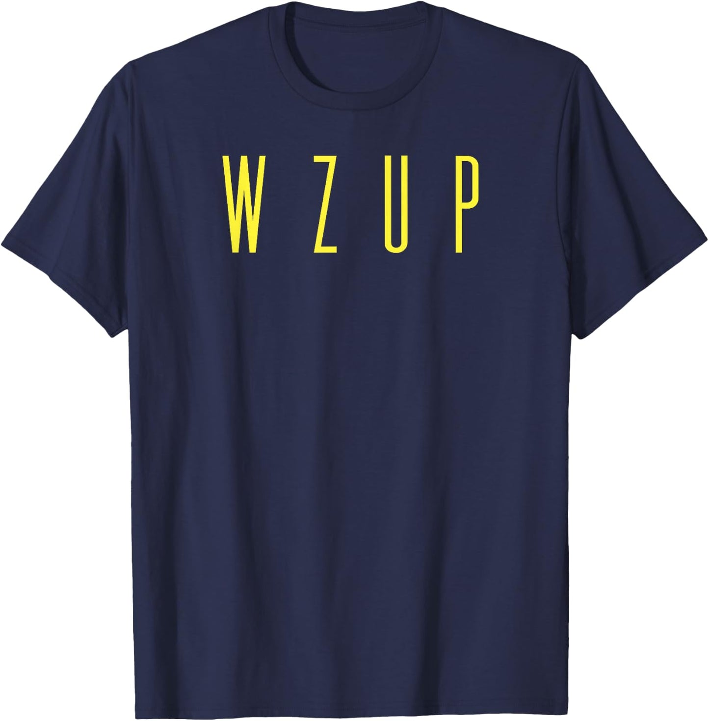 WZUP Wazzup What's Up Funny English T-Shirt - T-Shirt | Navy