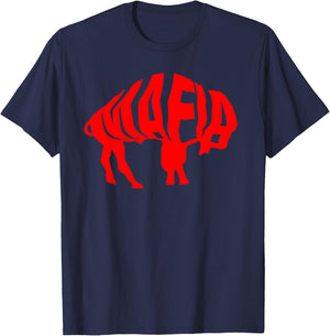 WNY Pride - Red Buffalo T-Shirt - T-Shirt | Navy