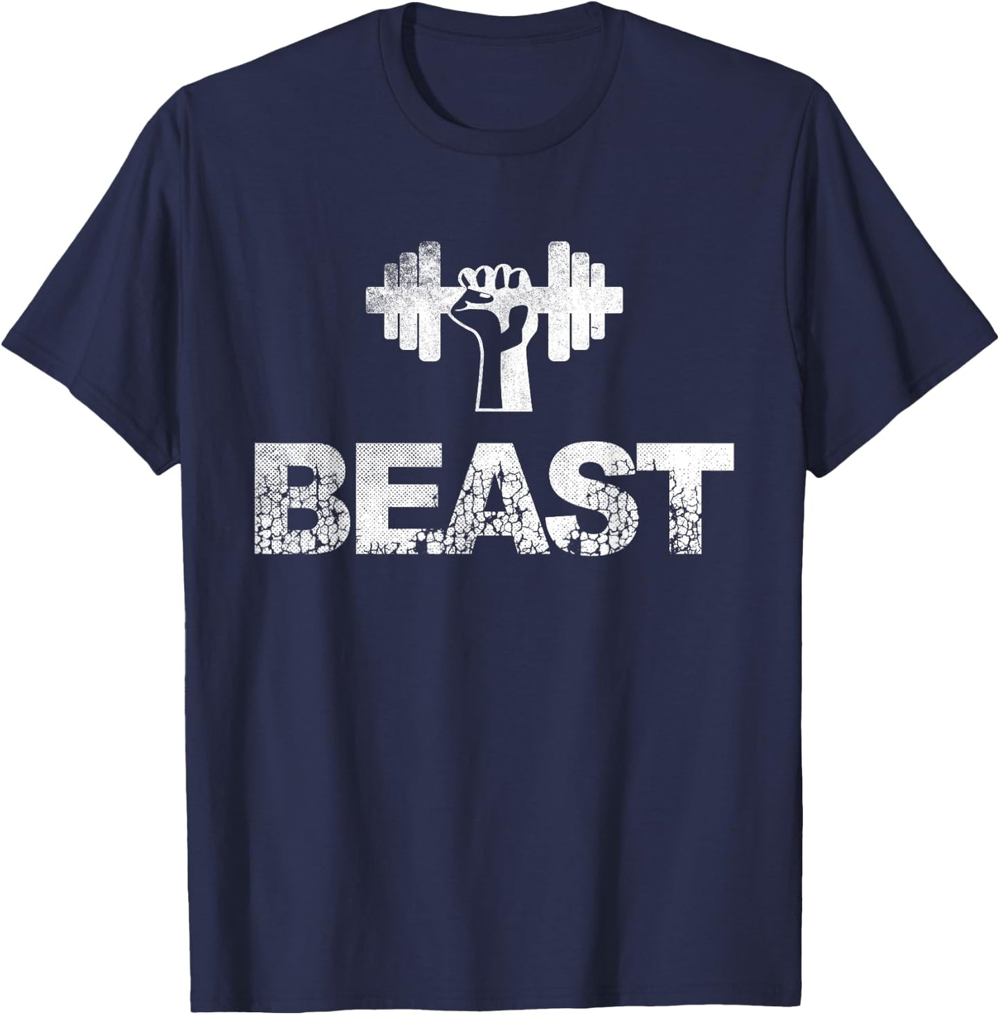 Beast Gym T Shirt Workout Bodybuilding Gift T-Shirt - T-Shirt | Navy