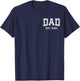 Dad Est 2021 Personalized Fathers Day New Dad Custom Husband T-Shirt - T-Shirt | Navy