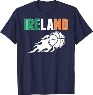 Ireland Basketball Fans Jersey - Irish Flag Summer Sports Men Women Kids T-Shirt - T-Shirt | Navy