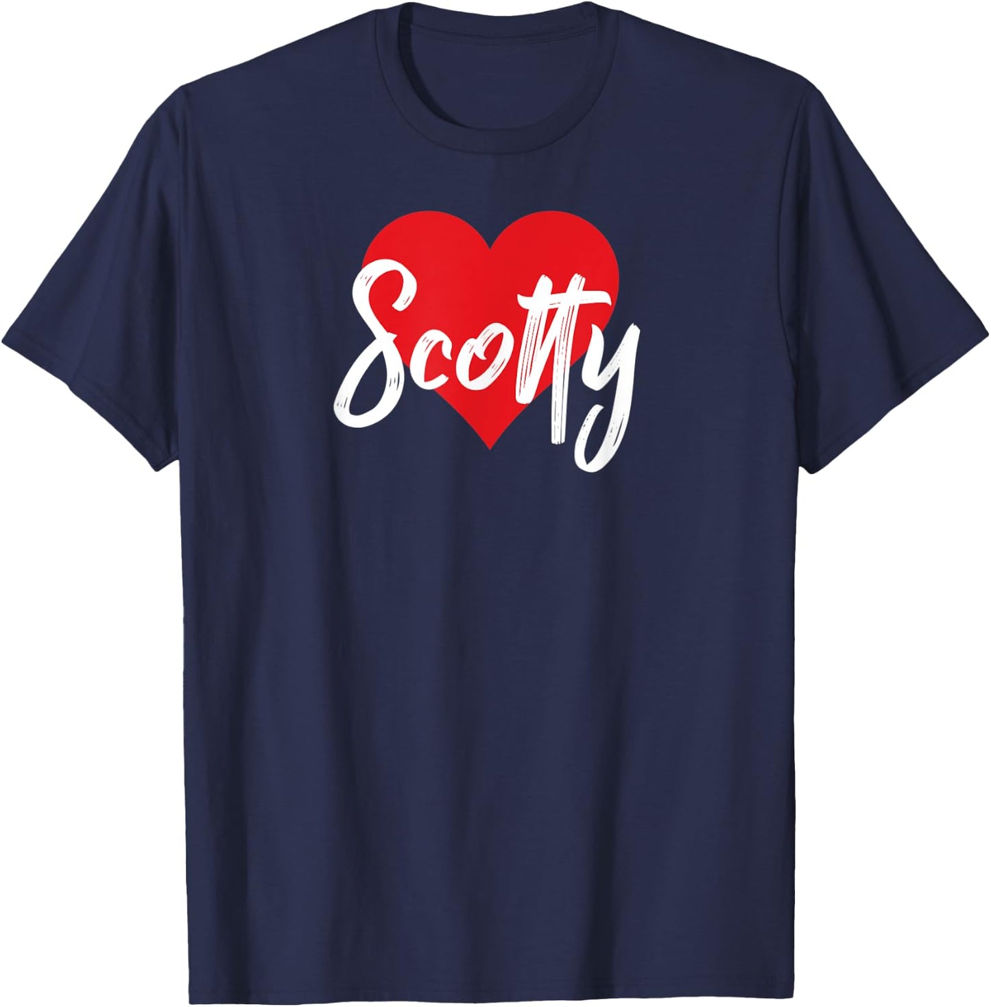 I Love Scotty First Name I Heart Named T-Shirt - T-Shirt | Navy