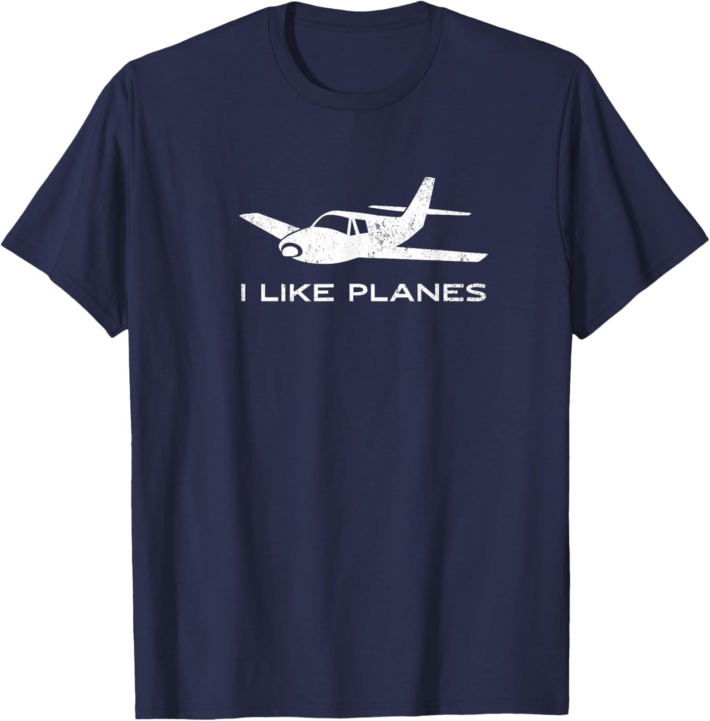 Aviation I Like Planes Vintage Gift Men Women Kids T-Shirt - T-Shirt | Navy