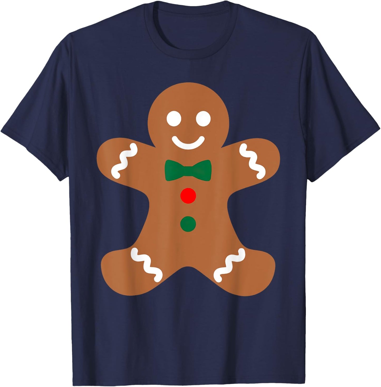 Gingerbread Man Christmas Cookie Baking Holiday Men Women T-Shirt - T-Shirt | Navy
