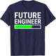 Future Engineer Loading Bar Cool Graduation T-Shirt - T-Shirt | Navy