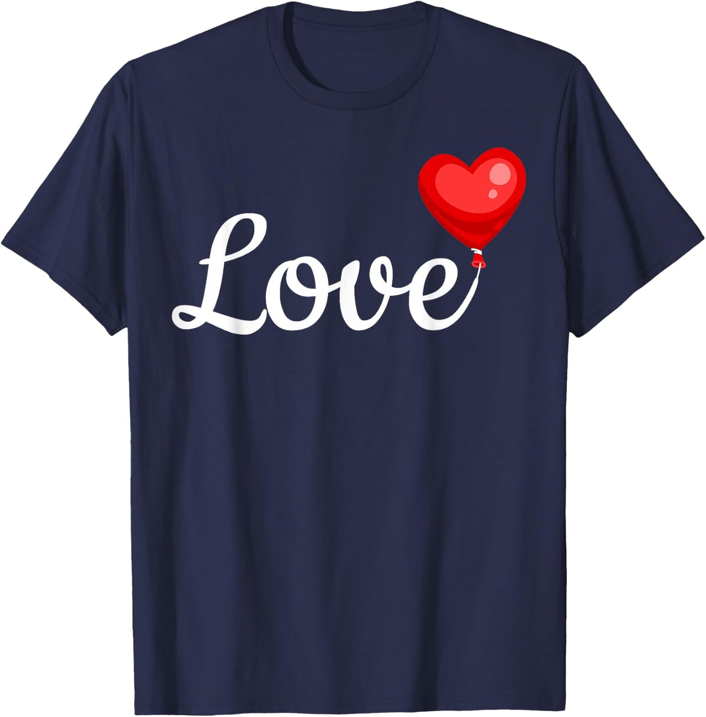 Valentines Day Red Love Heart Cute V-day Men Women Girl boys T-Shirt - T-Shirt | Navy