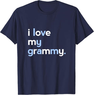 I Love My Grammy Shirt for Boys | Grandma Mothers Day T-Shirt - T-Shirt | Navy