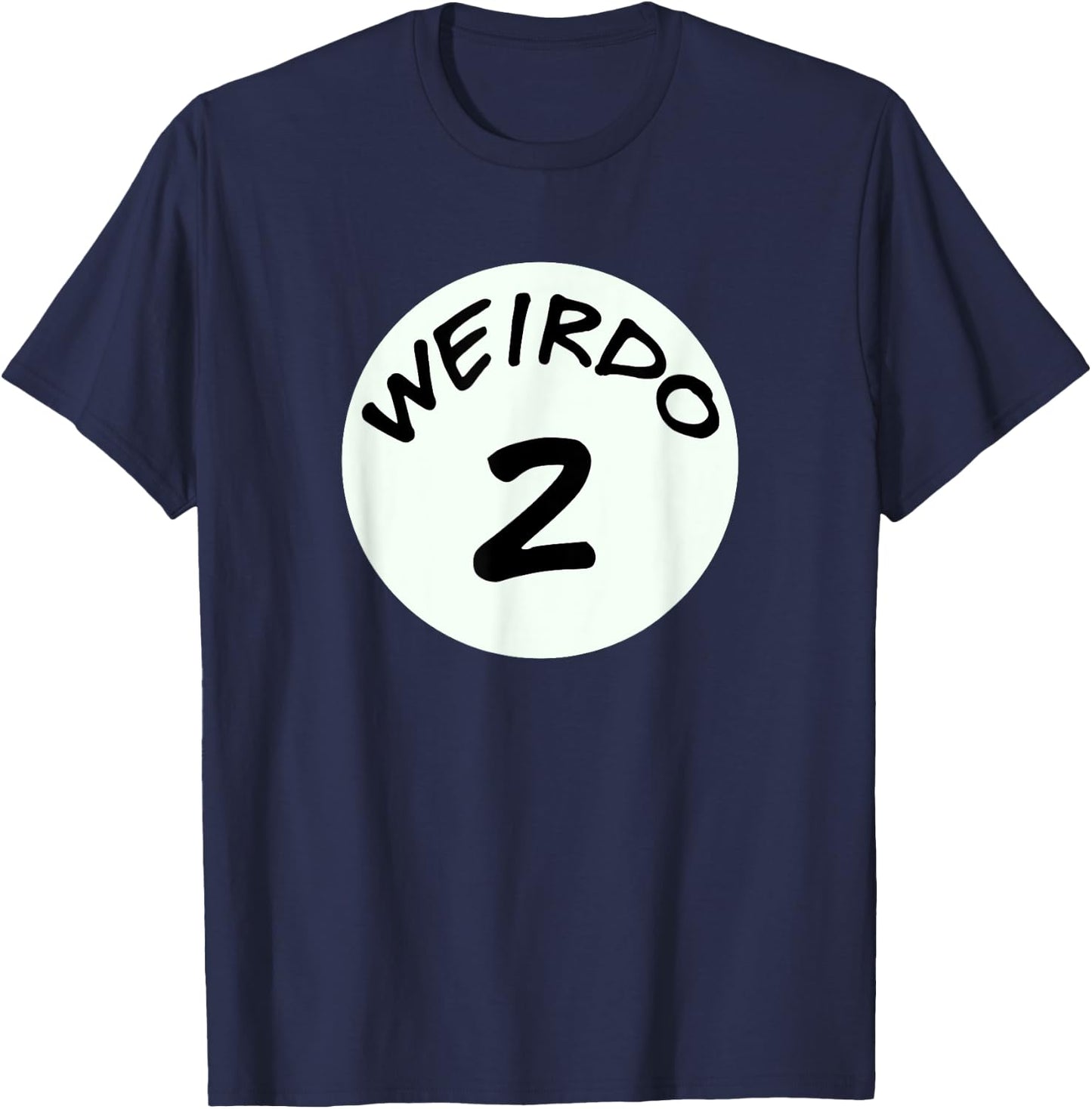 Best Friends , Weirdo 2, Matching Couples, BFF T-Shirt - T-Shirt | Navy