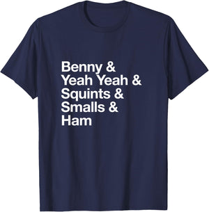 The Sandlot Stacked Name List T-Shirt - T-Shirt | Navy