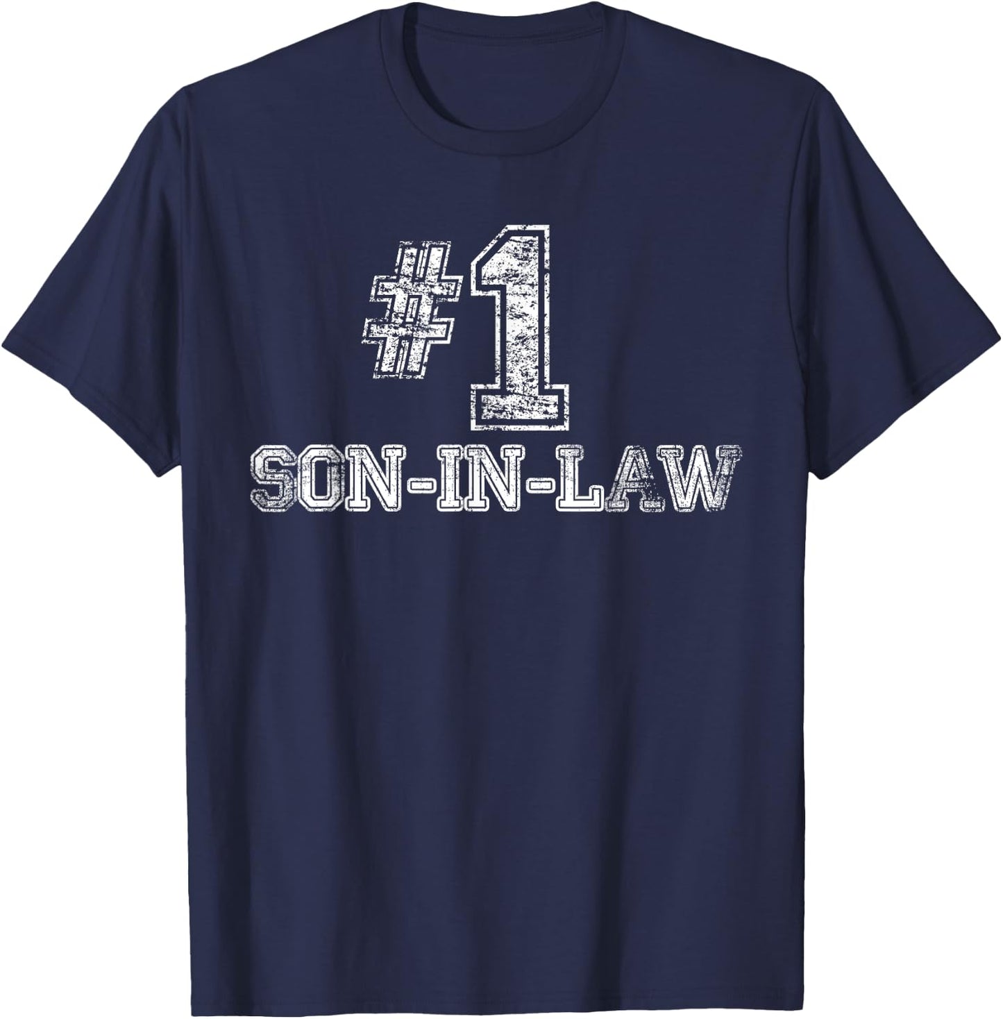 #1 Son In Law T Shirt - Number One Great Gift T-Shirt - T-Shirt | Navy