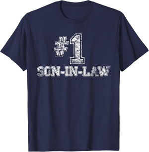 #1 Son In Law T Shirt - Number One Great Gift T-Shirt - T-Shirt | Navy