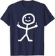 Funny stick man with middle finger gift T-Shirt - T-Shirt | Navy
