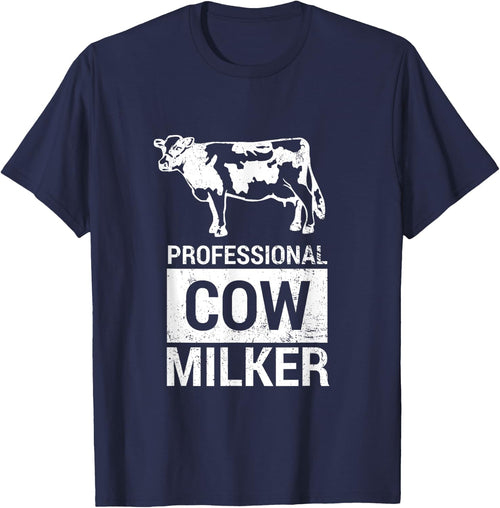 Professional Cow Milker Funny Dairy Farmer Cow - W