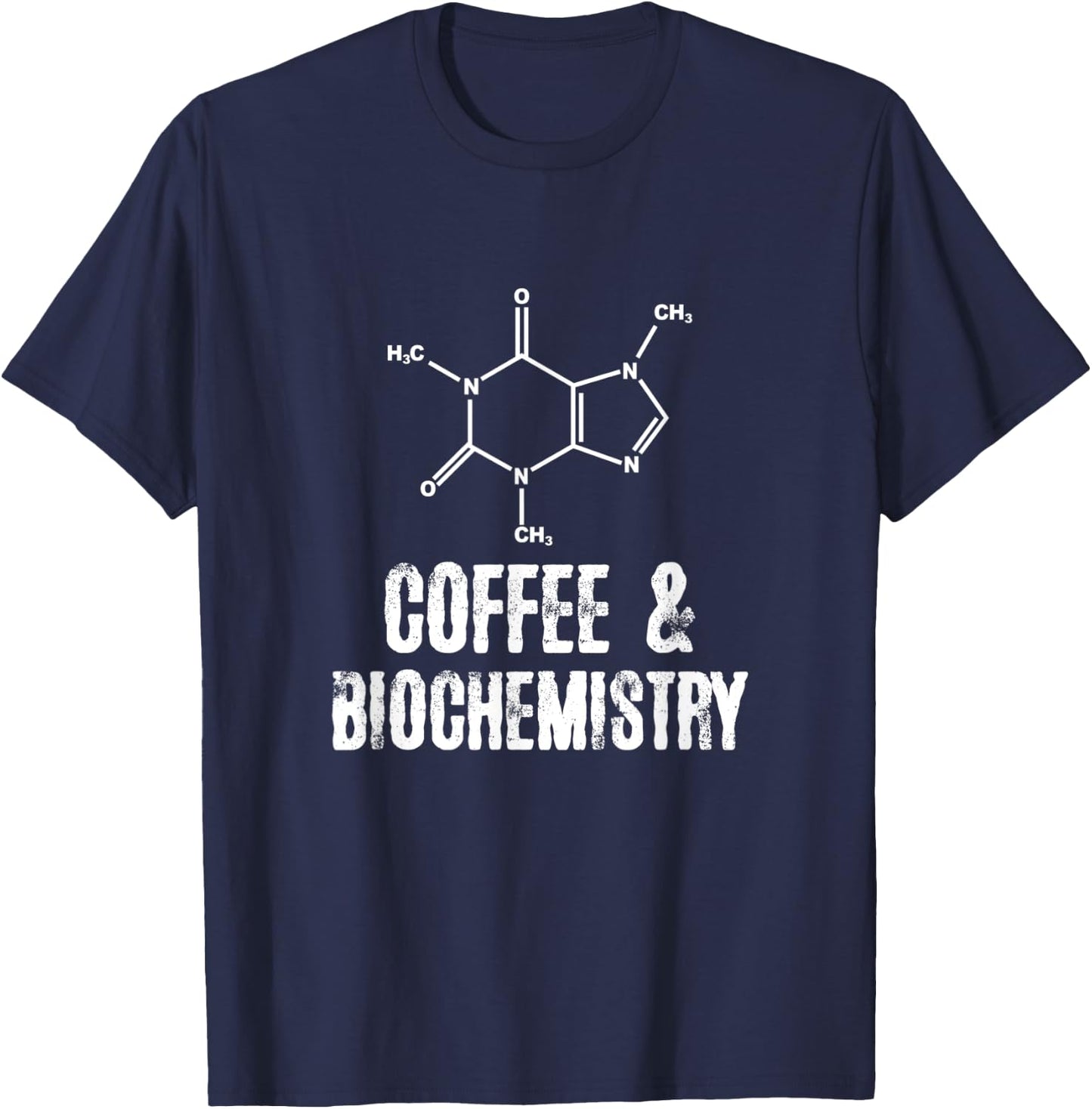 Coffee and Biochemistry T-Shirt - T-Shirt | Navy