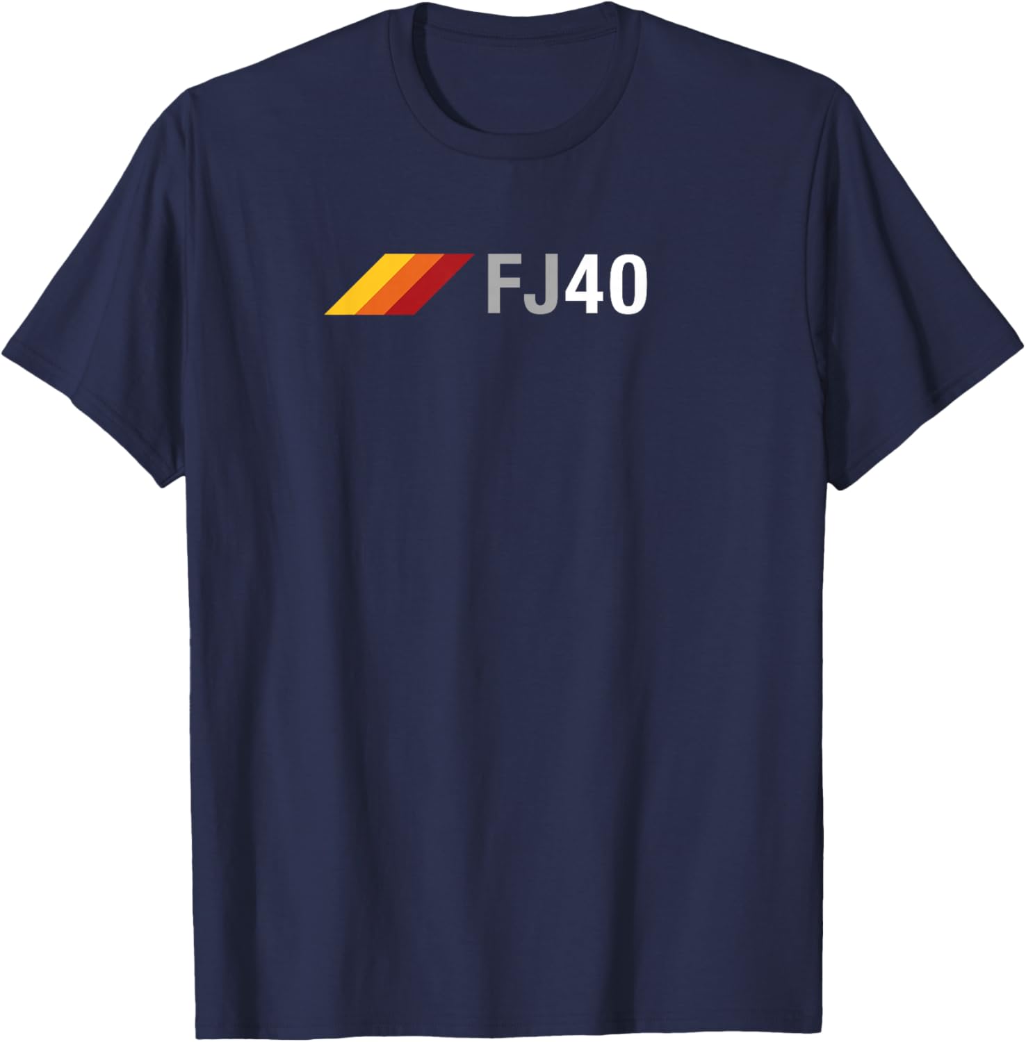 FJ40 Overland SUV 3 Stripes Vintage Racing 40 Series T-Shirt - T-Shirt | Navy