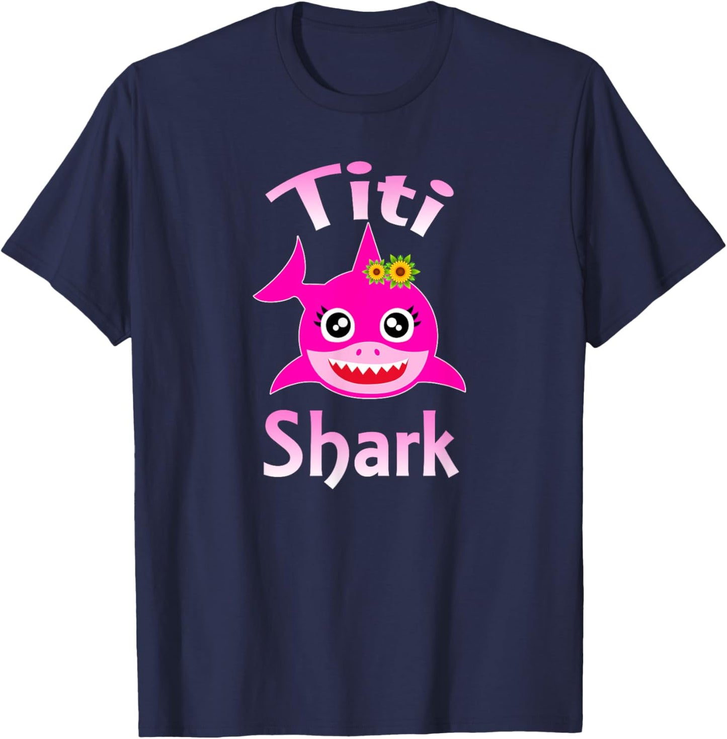 Titi Shark Funny Puerto Rican Aunt T-Shirt - T-Shirt | Navy