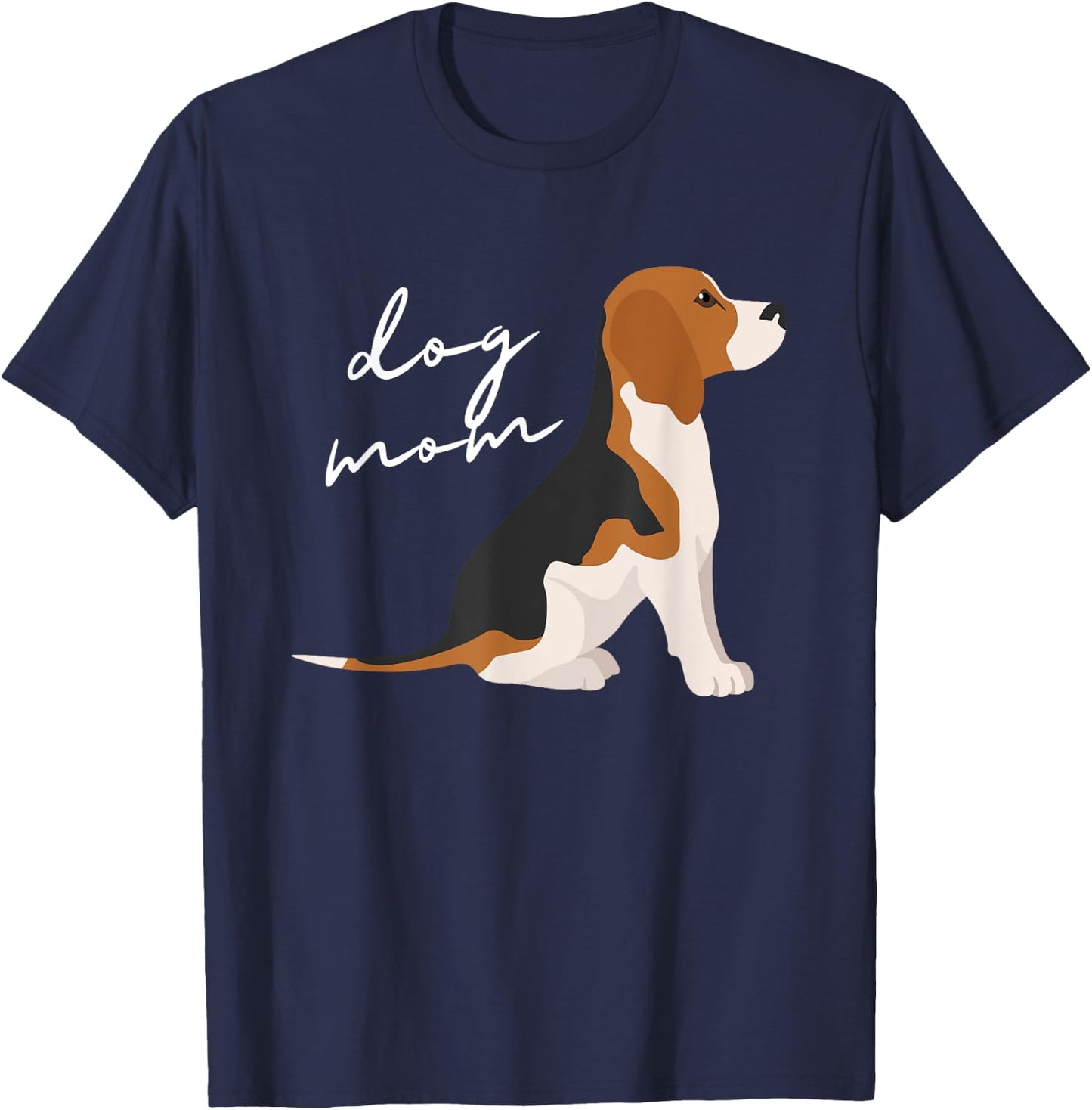 Beagle Dog Mom Woman T-Shirt - T-Shirt | Navy