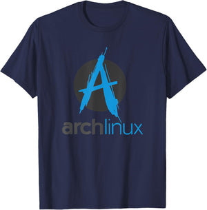 Arch Linux lover tagline and Logo Open Source Os T-Shirt - T-Shirt | Navy