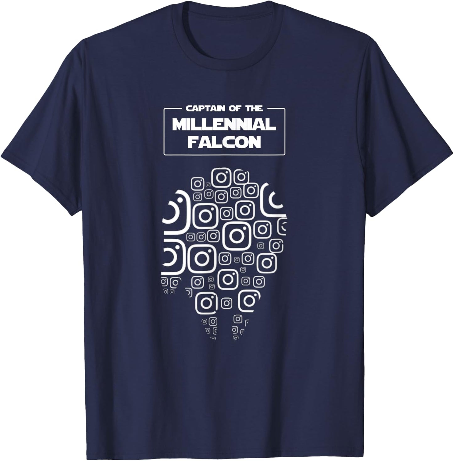Captain Of The Millennial Falcon - Millennial Funny Gift T-Shirt - T-Shirt | Navy