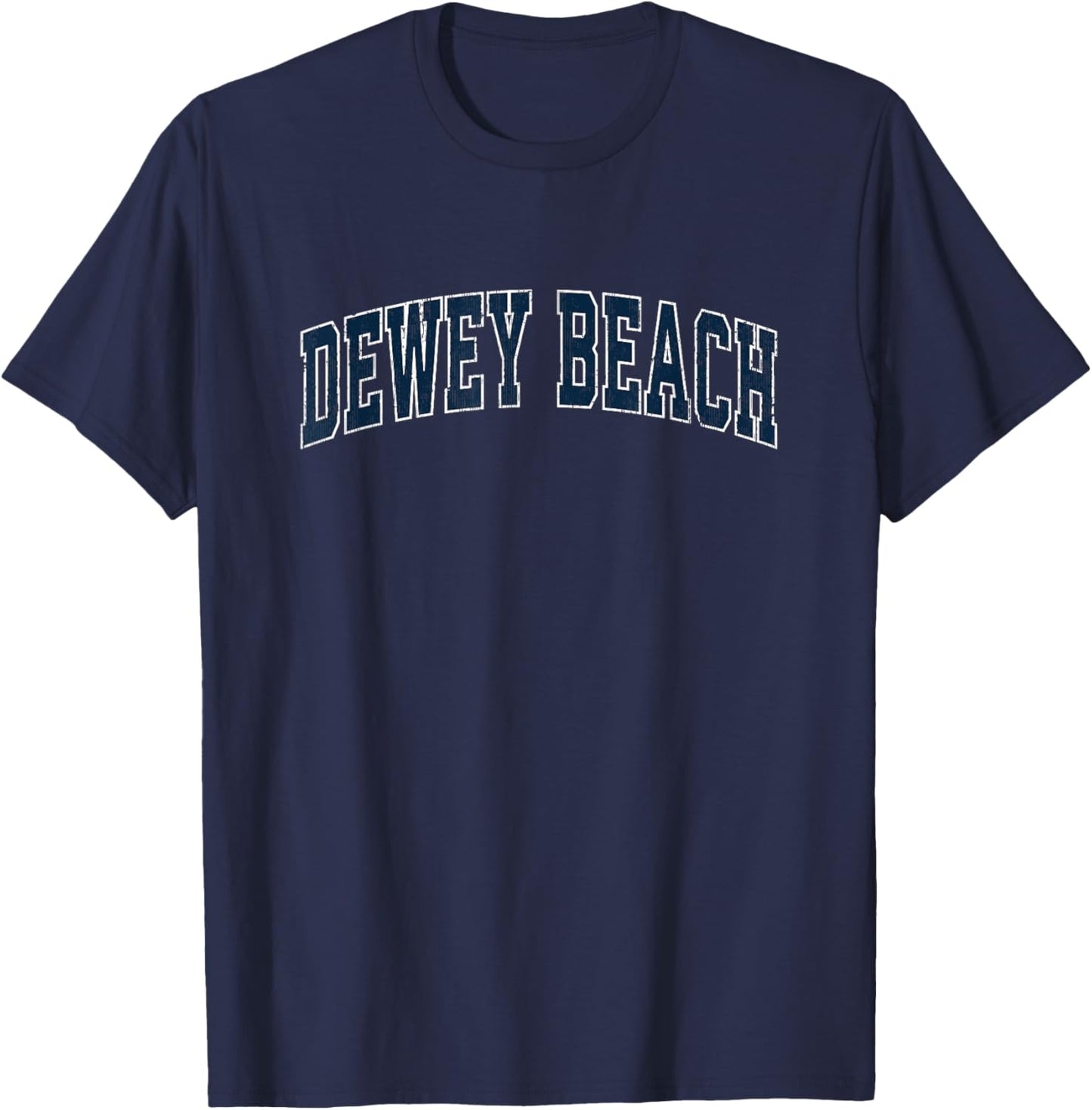 Dewey Beach Delaware DE Vintage Sports Design Navy Design T-Shirt - T-Shirt | Navy