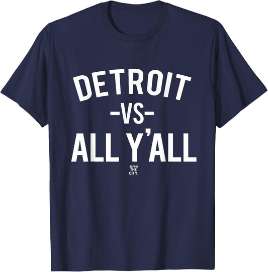 Detroit Versus All Yall T-Shirt - T-Shirt | Navy