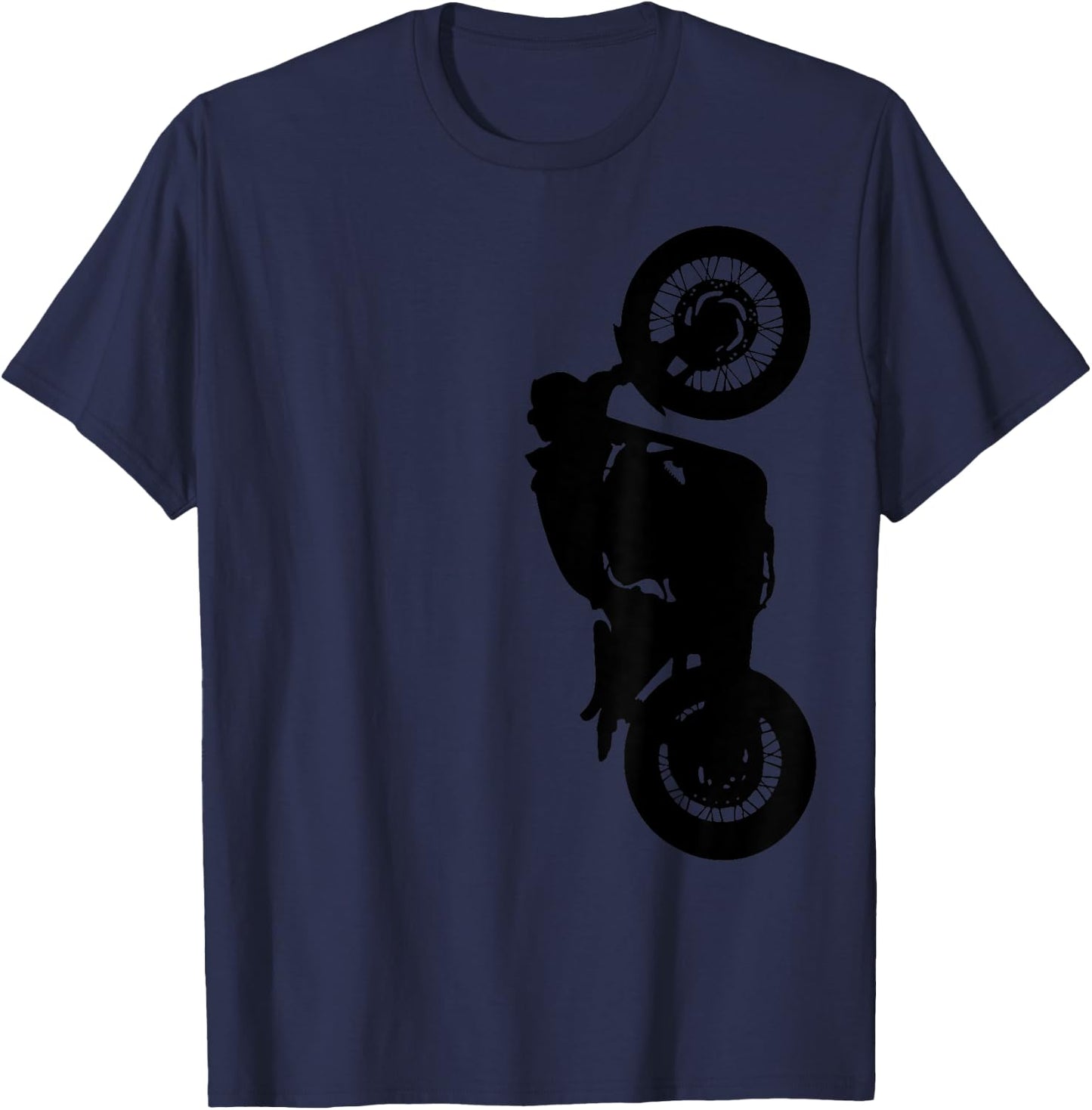 Custom Bobber Motorcycle - Chopper - Rat Bike - Vintage T-Shirt - T-Shirt | Navy