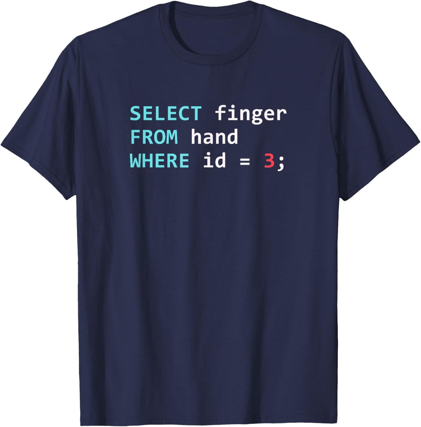 SQL Database Query Programmer T-Shirt - T-Shirt | Navy