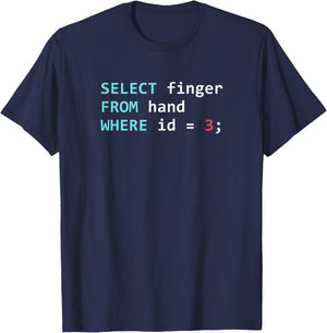 SQL Database Query Programmer T-Shirt - T-Shirt | Navy