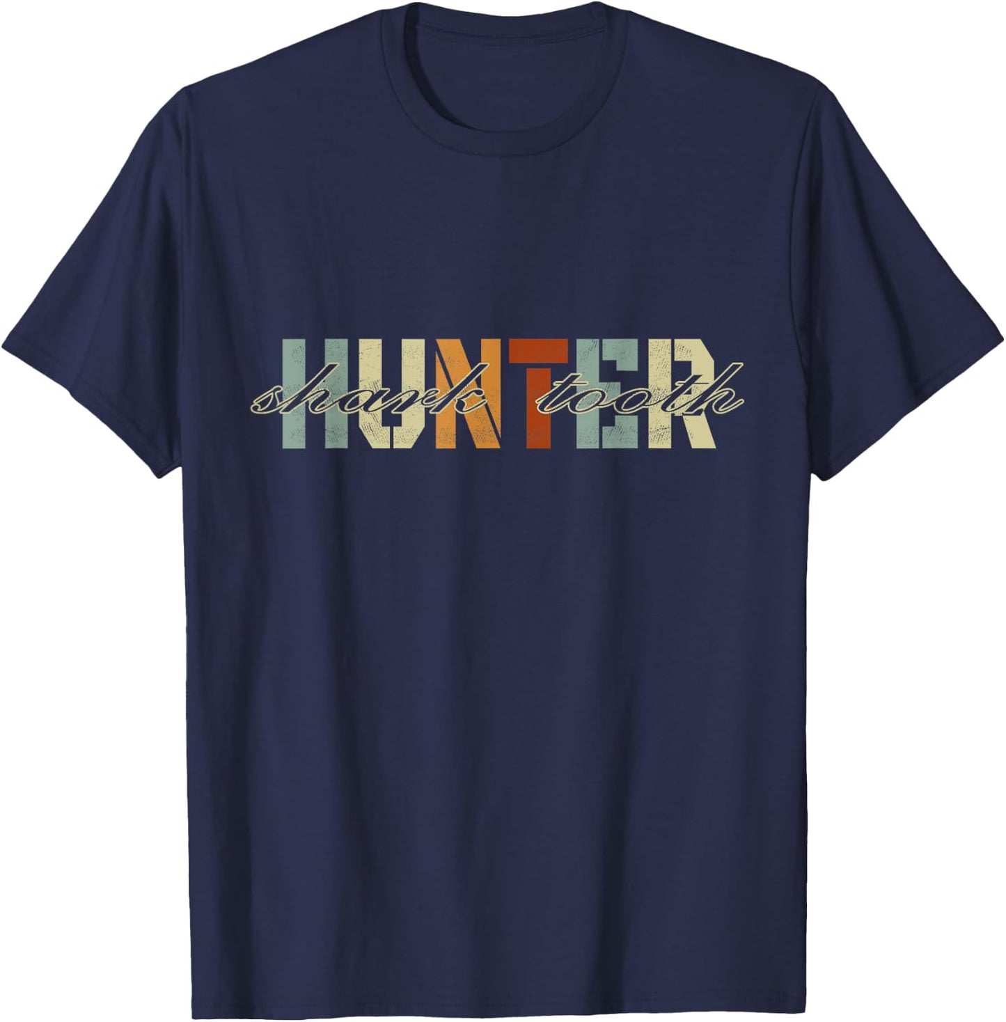 Shark Teeth Hunter Fossil Collector Paleontologist T-Shirt - T-Shirt | Navy