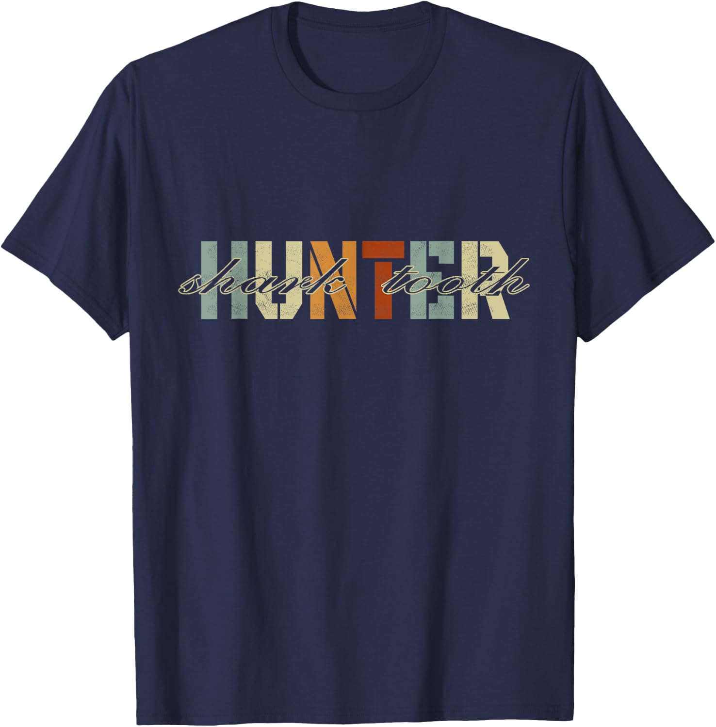Shark Teeth Hunter Fossil Collector Paleontologist T-Shirt - T-Shirt | Navy