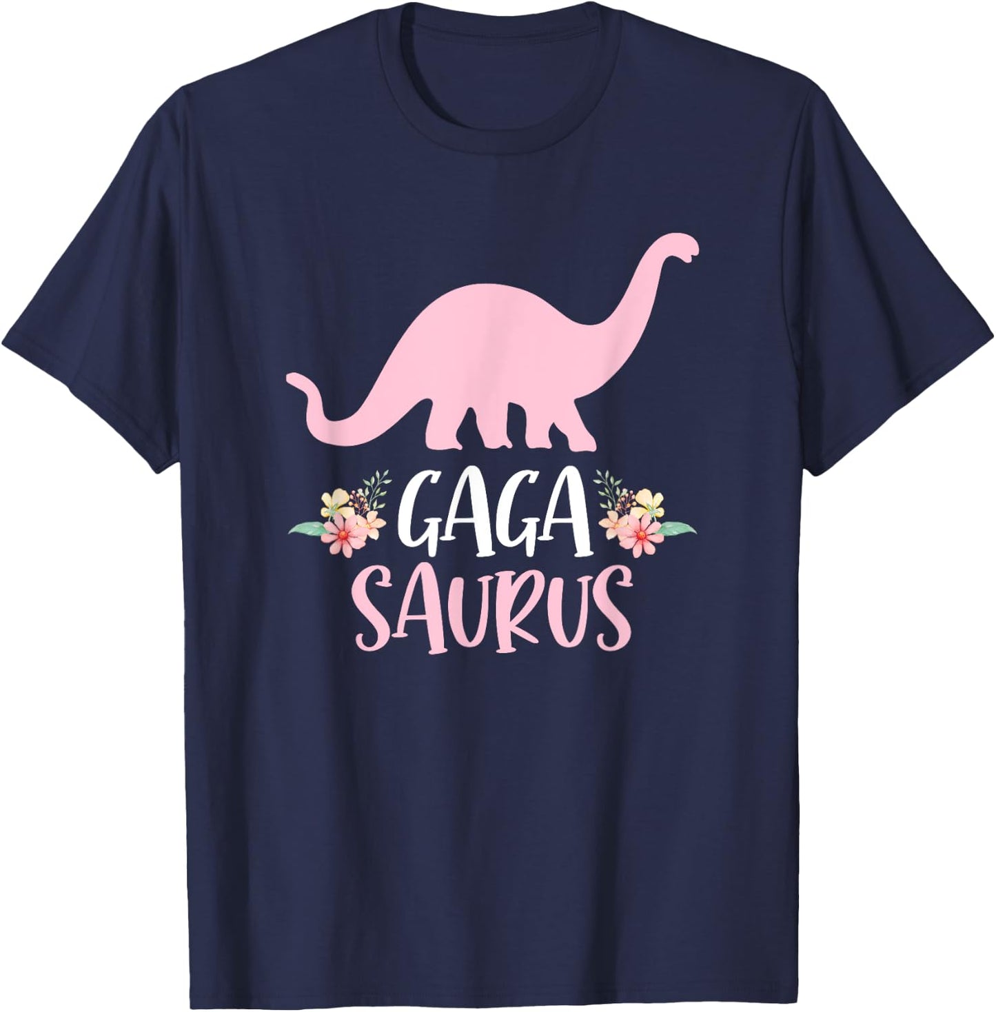 Gaga Saurus Grandma Mother's Day Thanksgiving Christmas T-Shirt - T-Shirt | Navy