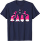 Gnome Breast Cancer Awareness Pink Ribbon Warrior Survivor T-Shirt - T-Shirt | Navy