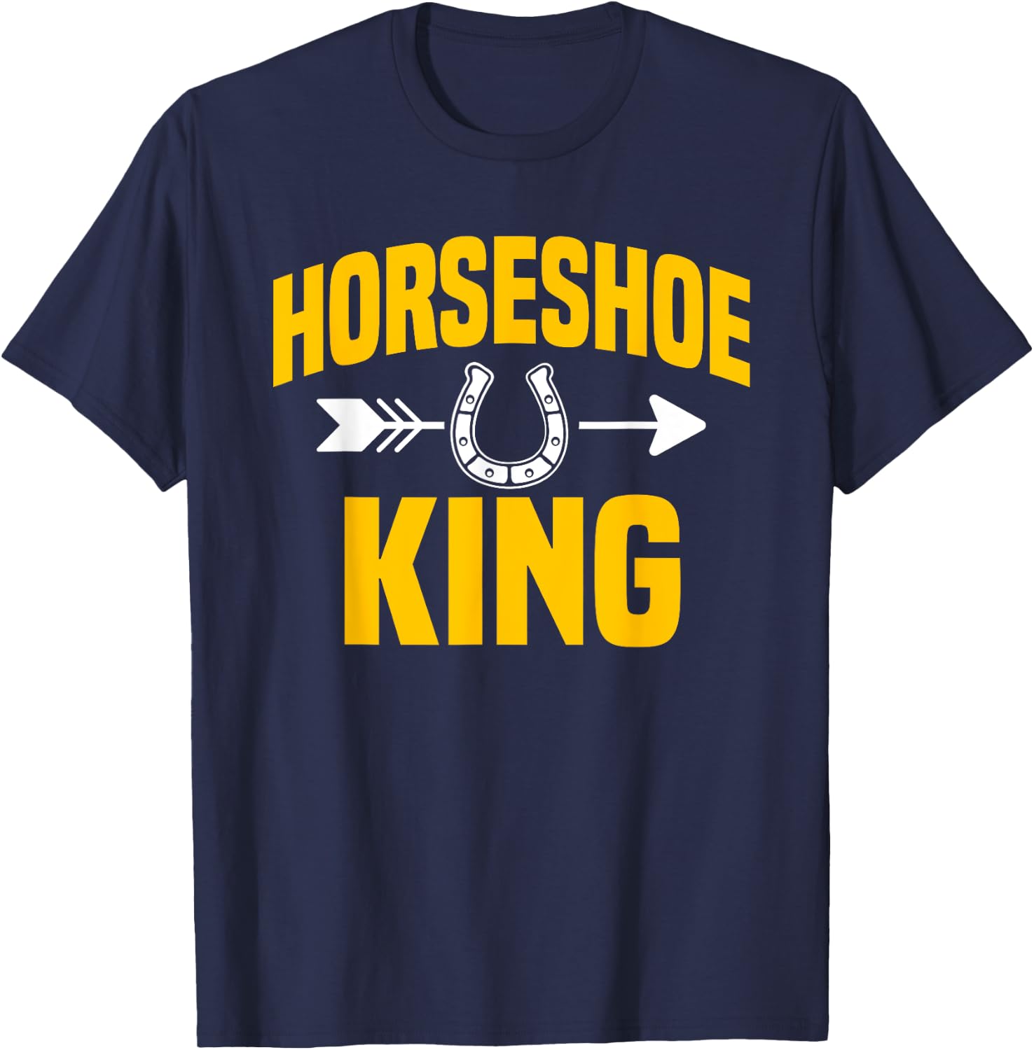 Horseshoe King Pitching Horse Lover Ferrier T-Shirt - T-Shirt | Navy