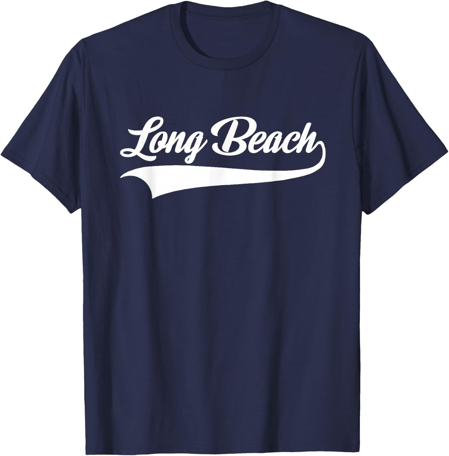 Long Beach - California - Throwback Design - Classic T-Shirt - T-Shirt | Navy