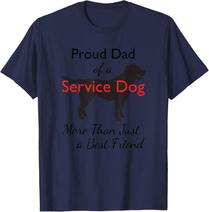 Service Dog | Service Dog Dad | Service Canine T-Shirt - T-Shirt | Navy