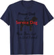 Service Dog | Service Dog Dad | Service Canine T-Shirt - T-Shirt | Navy
