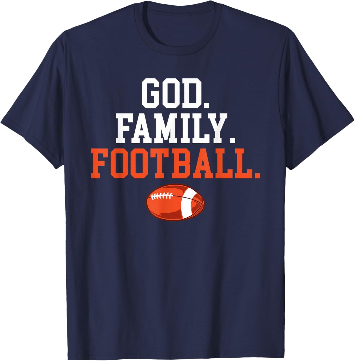 God Family Football Footballer T-Shirt - T-Shirt | Navy