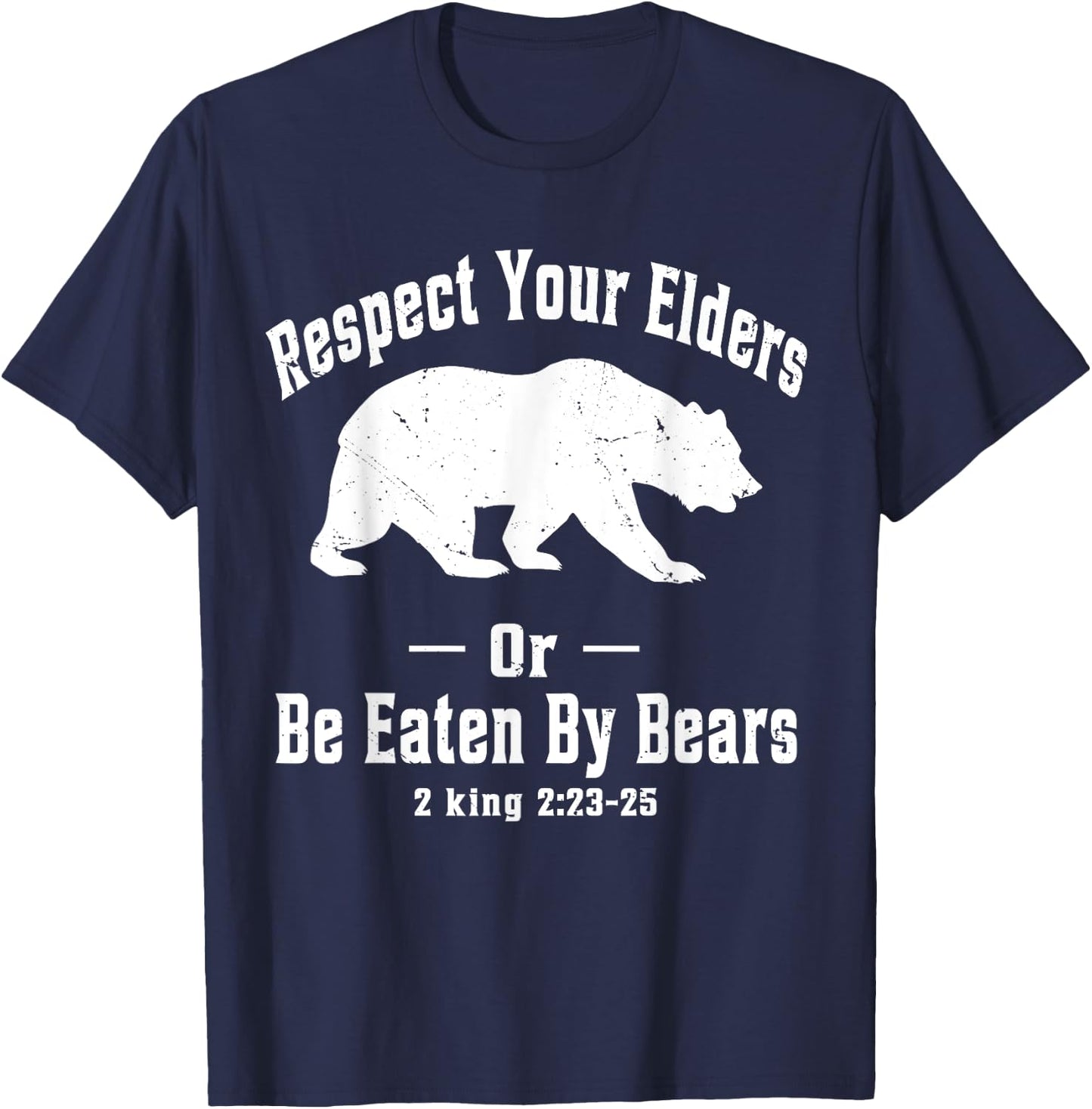 Respect Your Elders Bear shirt For Man And Women T-Shirt - T-Shirt | Navy