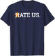 Hate Us Houston Baseball Proud Gift T-Shirt - T-Shirt | Navy