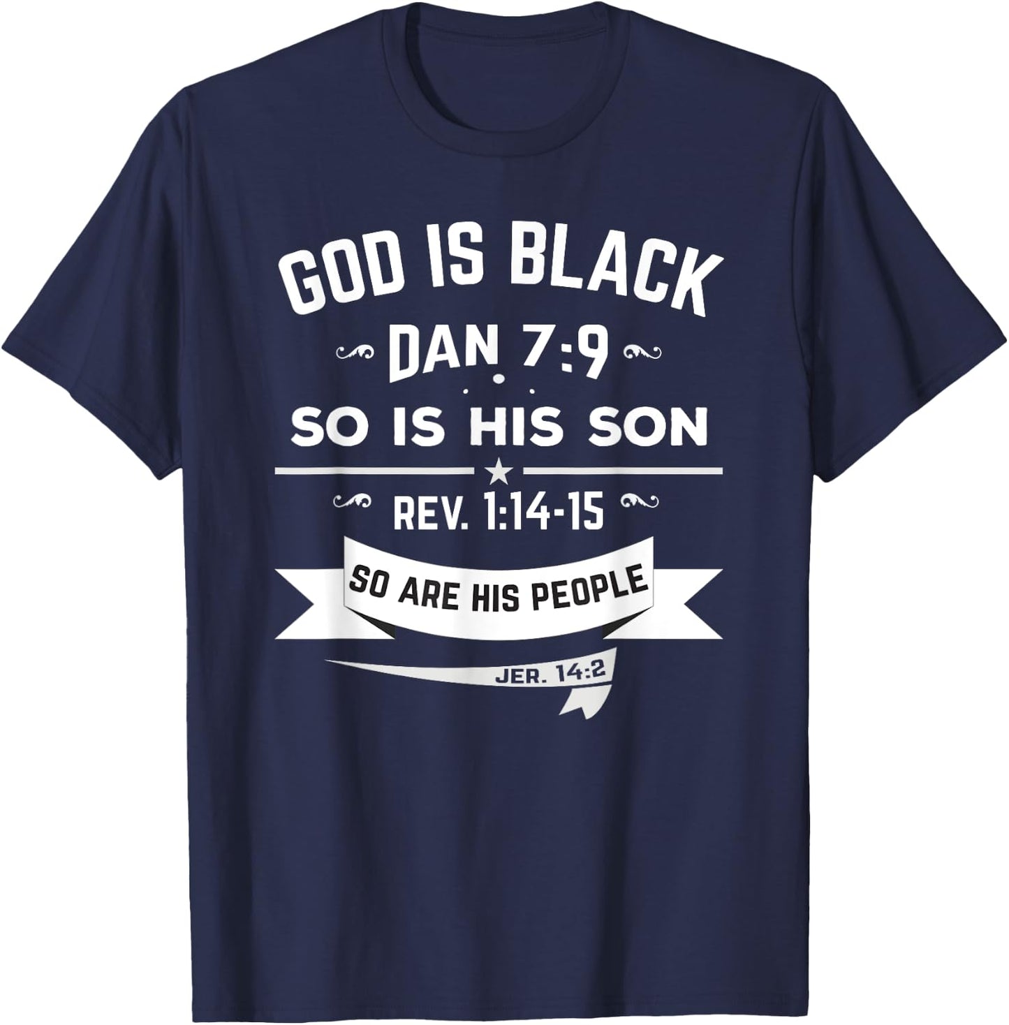 Hebrew Israelite Clothing God is Black T Shirt T-Shirt - T-Shirt | Navy