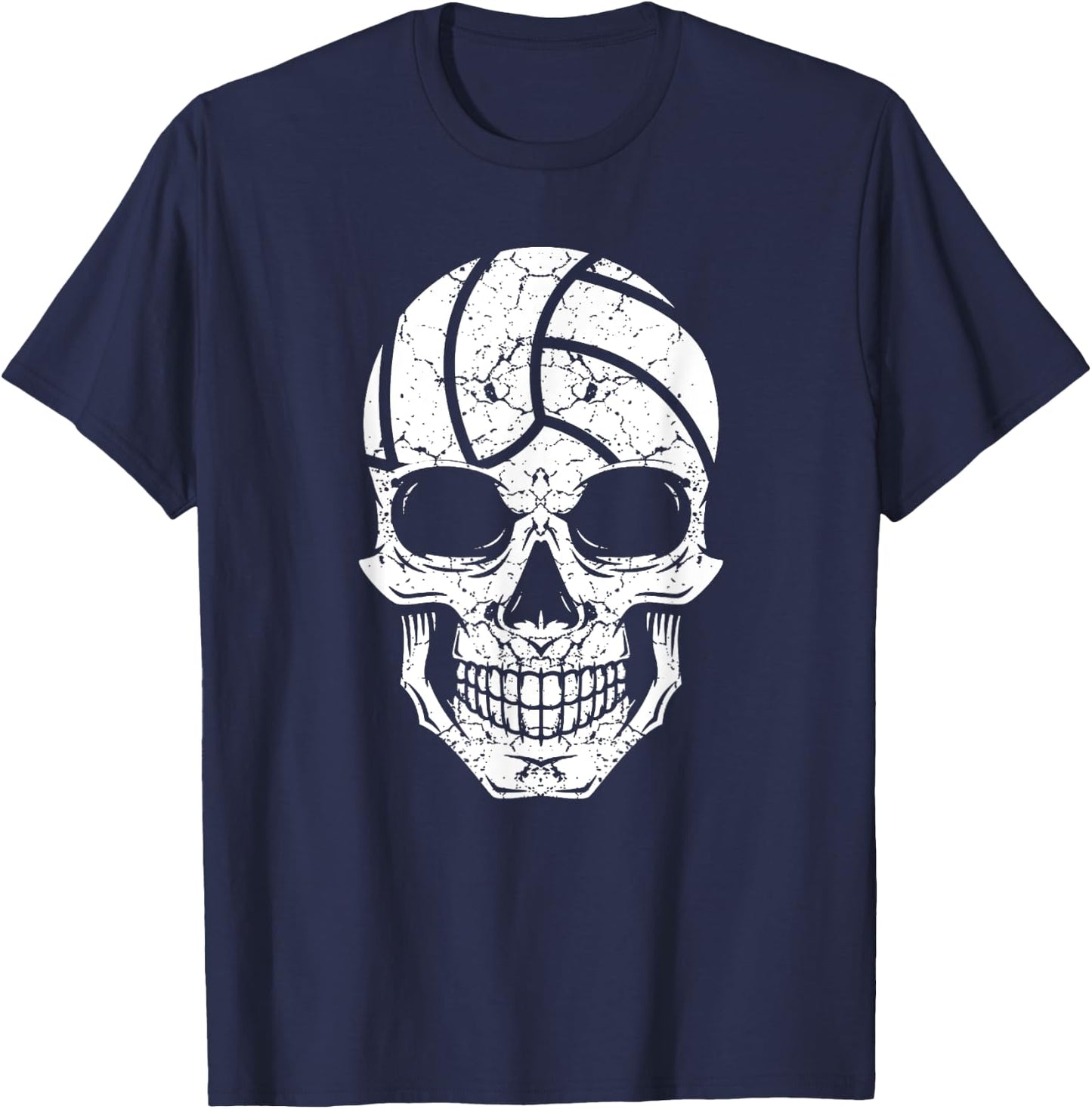 Volleyball Player Skull T-Shirt - T-Shirt | Navy